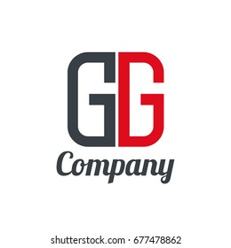 Initial Letter GG Design Logo