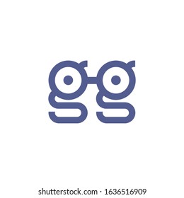 Initial letter gg logo design template