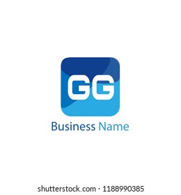 Initial Letter GG Logo Template Design