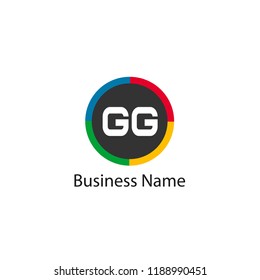 Initial Letter GG Logo Template Design