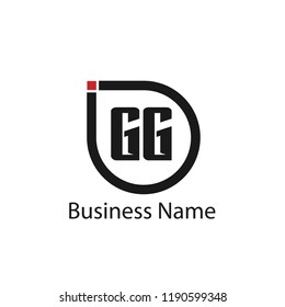 Initial Letter GG Logo Template Design