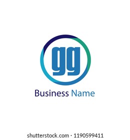 Initial Letter GG Logo Template Design