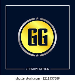 Initial Letter GG Logo Template Design