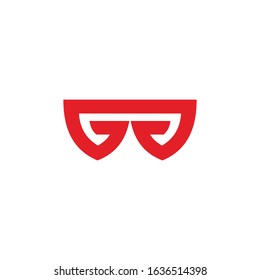 Initial letter gg logo vector templates