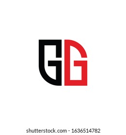 Initial letter gg logo vector design template