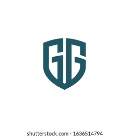 Initial letter gg logo vector design template
