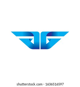 initial letter gg logo vector design