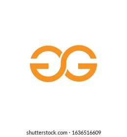 Initial Letter Gg Logo Vector Design