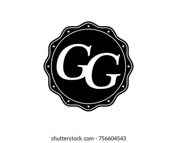 Initial Letter Gs Monogram Logo Black Stock Vector (Royalty Free) 756605605