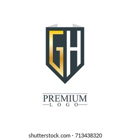 Initial Letter GH Company Design Logo Template