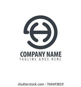 Initial Letter Gh Design Logo