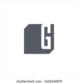 initial letter gh or hg logo vector design