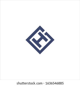 initial letter gh or hg logo vector design