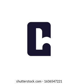 Initial letter gh or hg logo design template