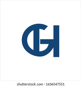 Initial letter gh or hg logo vector templates