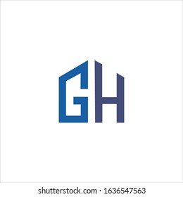 Initial letter gh or hg logo vector templates