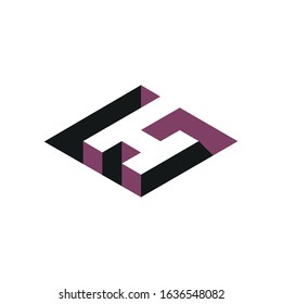 Initial letter gh or hg logo vector design templates