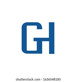 Initial letter gh or hg logo vector design templates