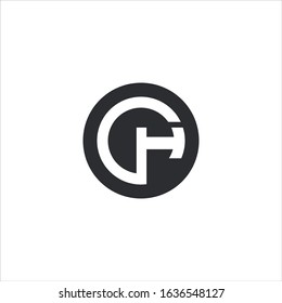 Initial letter gh or hg logo vector design templates