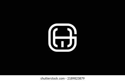Letra inicial GH, vecto de diseño de plantilla de logotipo de HG