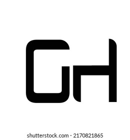 diseño del logotipo de la letra inicial GH
