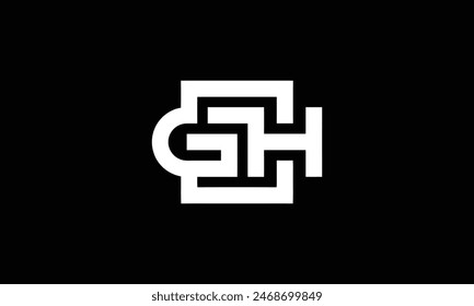 Initial Letter GH Logo Design Vector