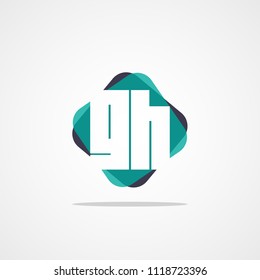 Initial Letter GH Logo Template Design