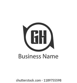 Initial Letter GH Logo Template Design