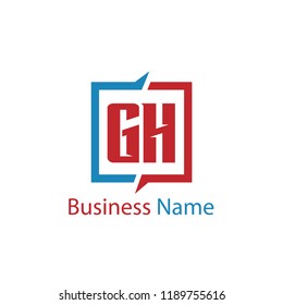 Initial Letter GH Logo Template Design