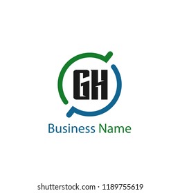 Initial Letter GH Logo Template Design