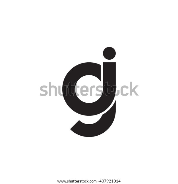 initial letter gi linked circle lowercase monogram\
logo black
