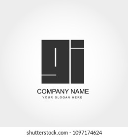 Initial Letter GI Logo Design Vector Template