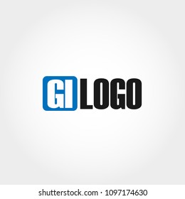Initial Letter GI Logo Design Vector Template