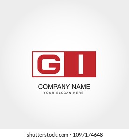 Initial Letter GI Logo Design Vector Template