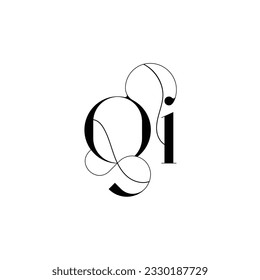 Diseño creativo del logotipo gi de letra inicial