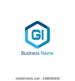 Initial Letter GI Logo Template Design