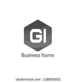 Initial Letter GI Logo Template Design