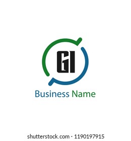 Initial Letter GI Logo Template Design