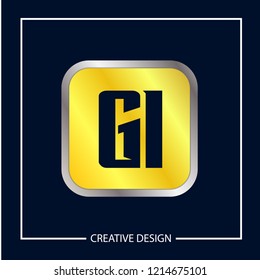 Initial Letter GI Logo Template Design