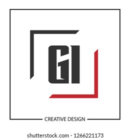Initial Letter GI Logo Template Design