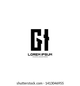 Initial letter GI minimalist art logo vector
