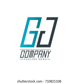 Initial Letter GJ Design Logo