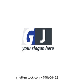 Initial Letter GJ Design Logo With Square