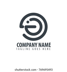 Initial Letter GJ GI Design Logo