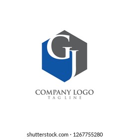 Initial Letter gj, jg Logo design Template Design vector