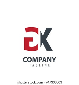 Initial Letter GK Design Logo