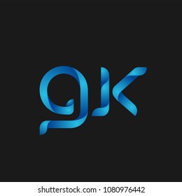 Initial Letter GK Logo Design