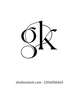 
Initial letter gk logo design creative modern symbol icon monogram