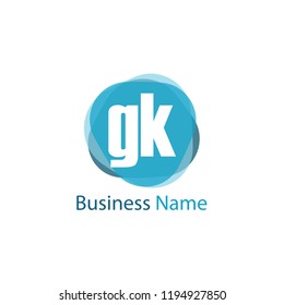 Initial Letter GK Logo Template Design