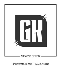 Initial Letter GK Logo Template Design
